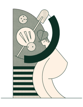 Illustration boulanger facteur mouton