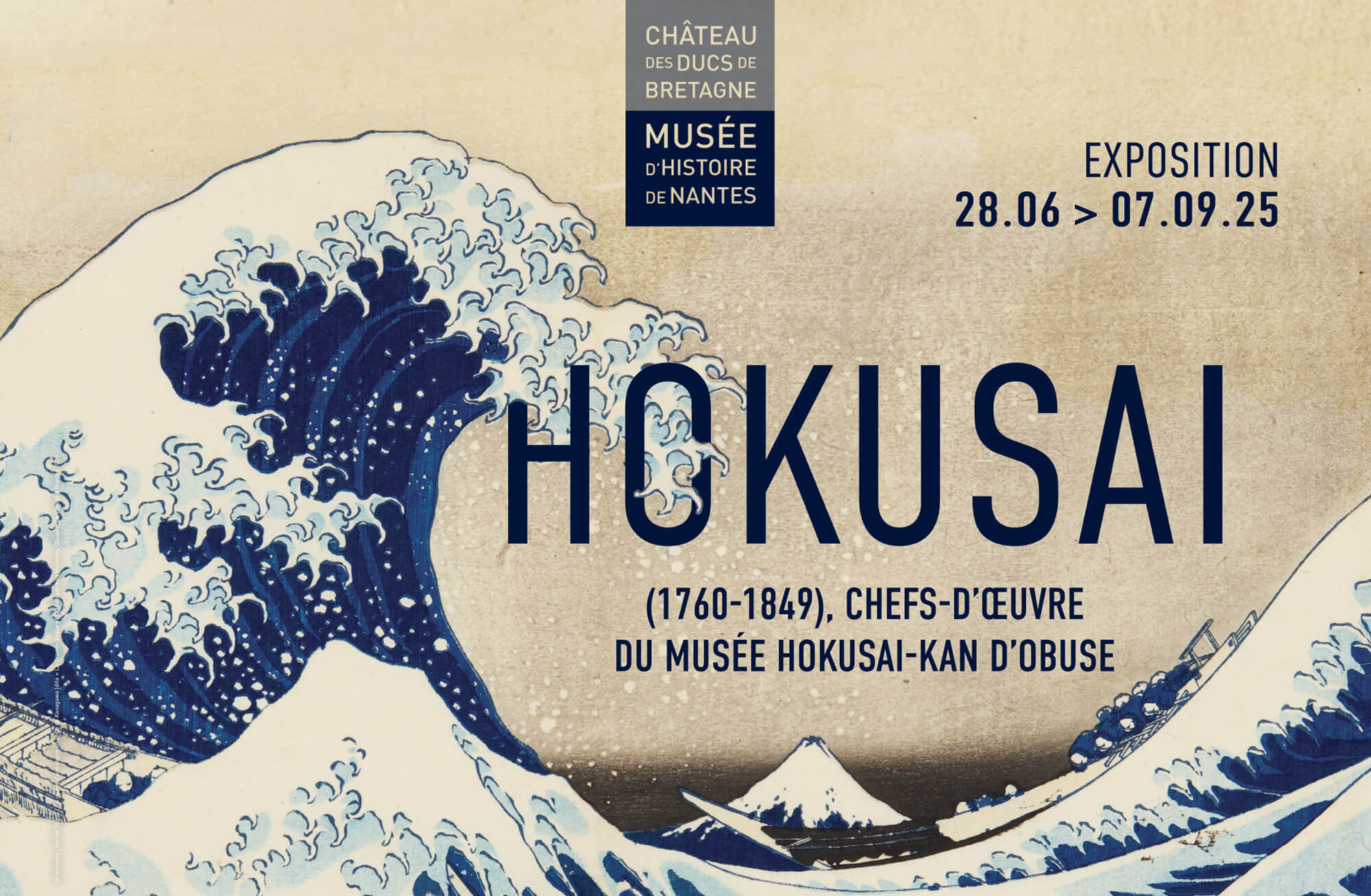 Affiche hokusai chateau nantes 19