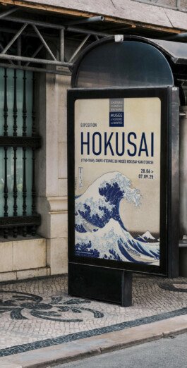 Affiche hokusai chateau nantes 26